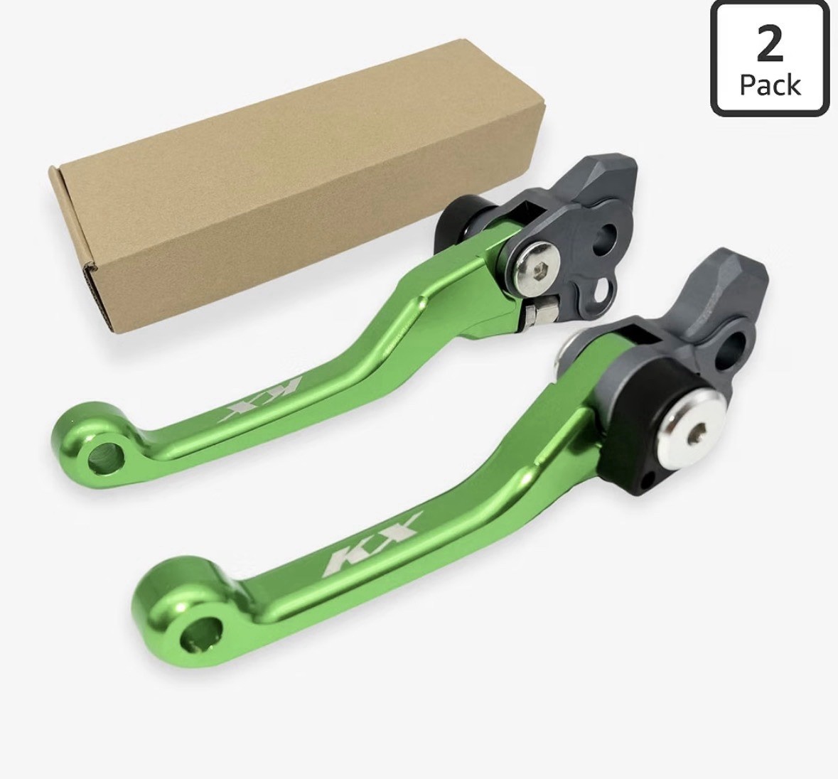 CNC Brake & Clutch Lever Replacement For KX250F/450F KX450SR GREEN_GLOSSY_KX