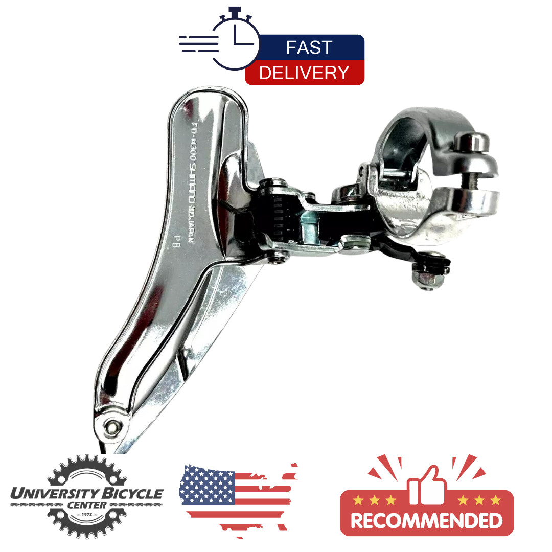 SHIMANO FRONT DERAILLEUR M100 1 1/8 CLAMP BOTTOM PULL MADE IN JAPAN – USED