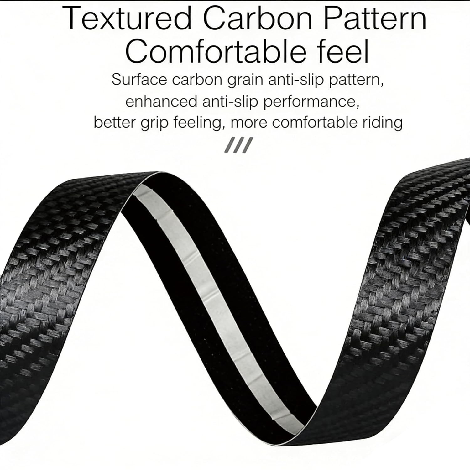 Bicycle Handlebar Tape, Carbon Fiber PU&EVA Road Bike Bar Tape Non-Slip Cycli…