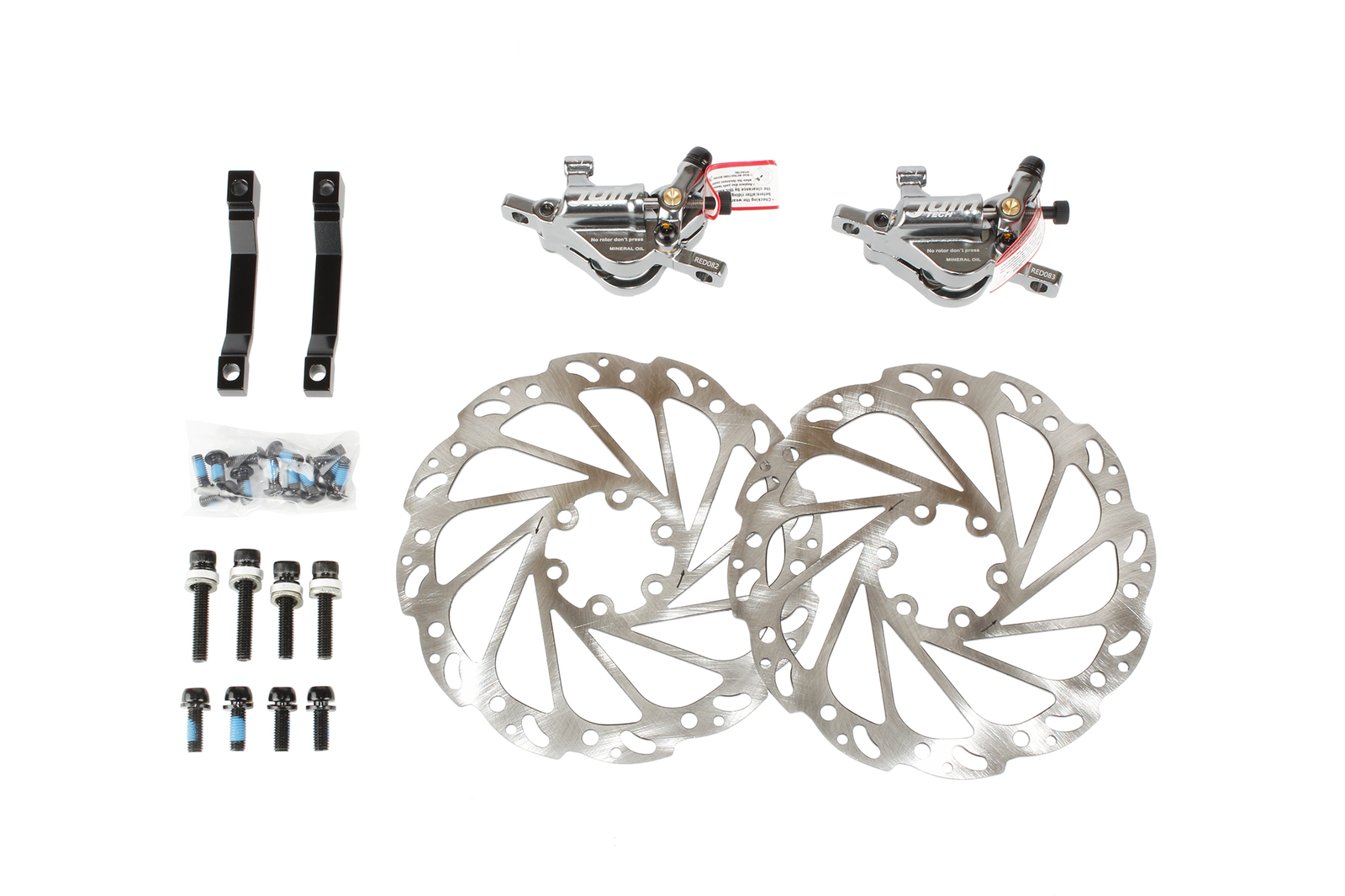 Juin Tech R1 Road Cyclocross Gravel Riding Bike Hydraulic Disc Brake Set Gray