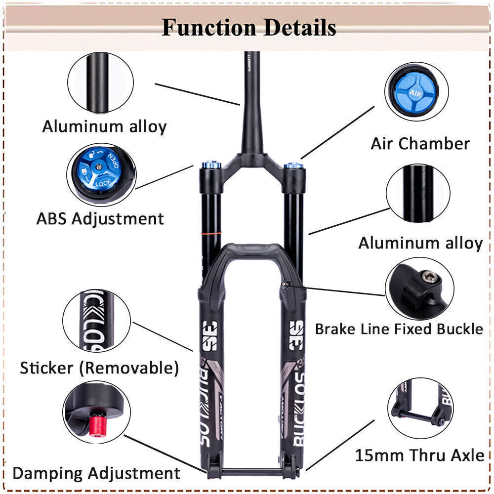 BUCKLOS Boost 27.5inch 36 Air Suspension Fork Enduro Bike 160mm Travel 110*15mm