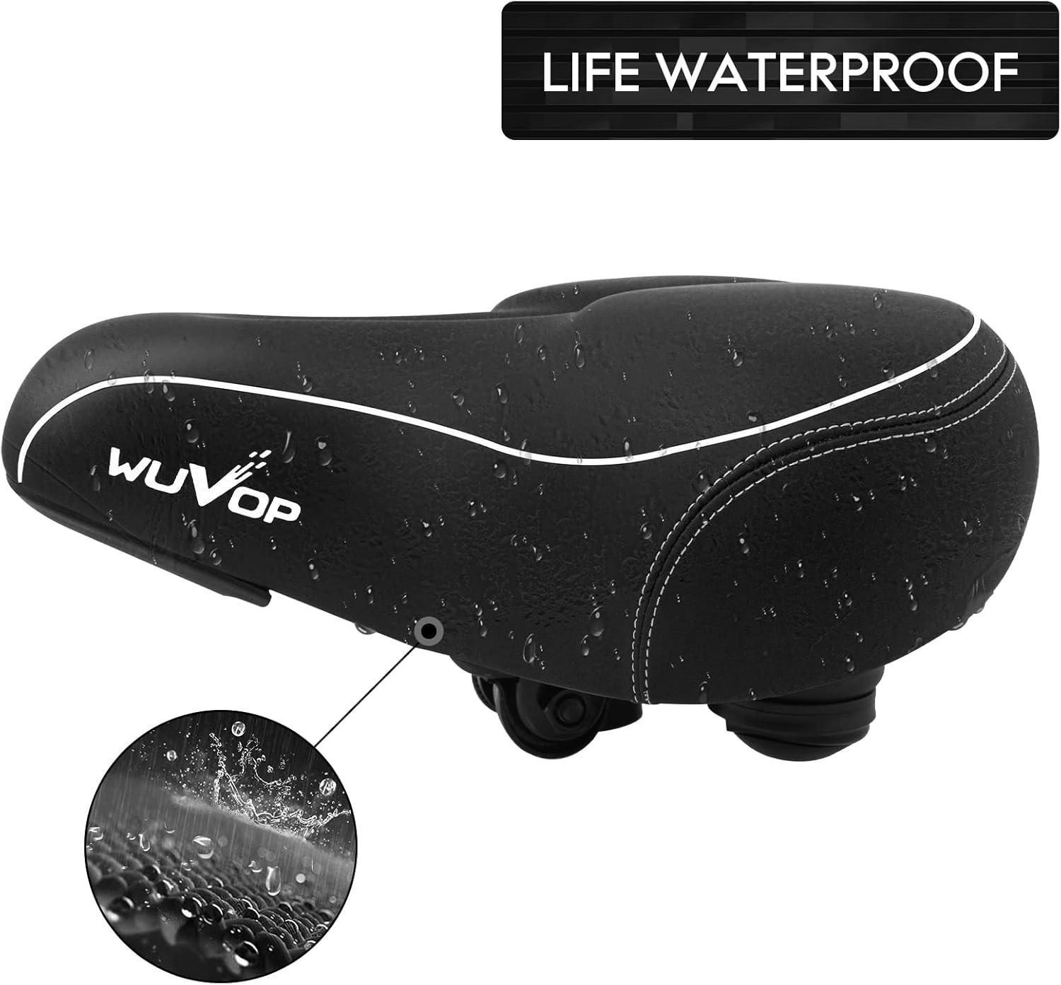 Oversized Bike Seat, Wide Bicycle Seat for Women Men Comfort, Universal Water…