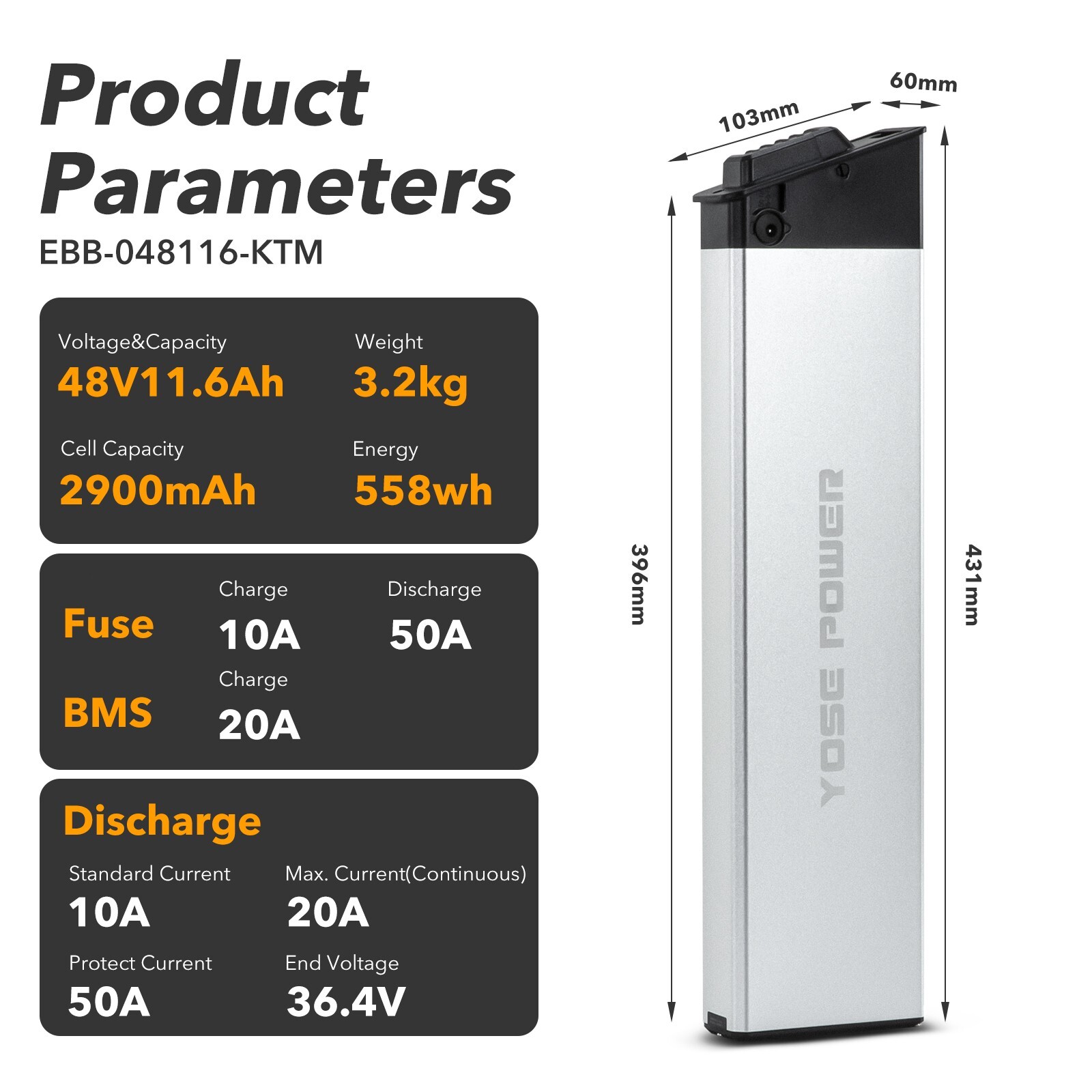 48V11.6Ah Lectric Ebikes Battery Lectric XP,XP Lite,Lectric XP Step-Thru Battery
