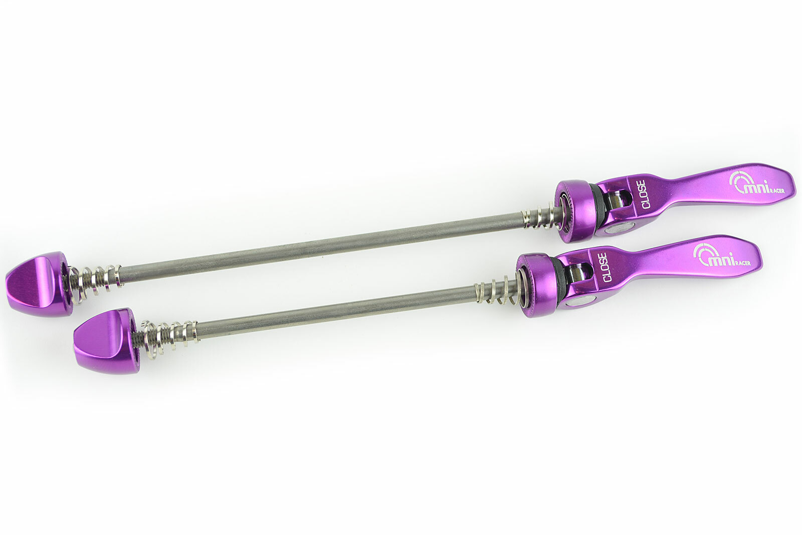 OMNI Racer Quick Release Road Mountain Bicycle Wheel Skewers Stainless: PURPLE