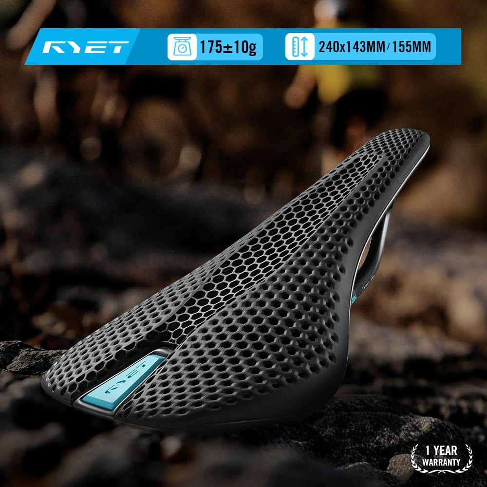 3D Printed Carbon Bike Saddle Carbon Rails 143/155MM for MTB Gravel Road Bike