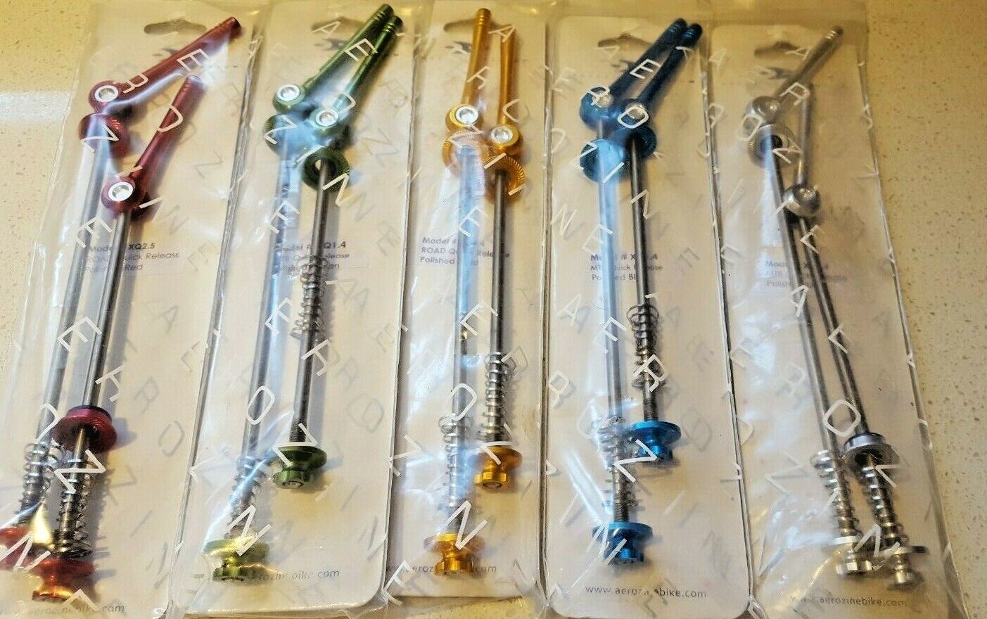 SKEWERS, Titanium & Alloy, «AEROZINE» 45 g, a pair, Quality, Strong & blue Anod.