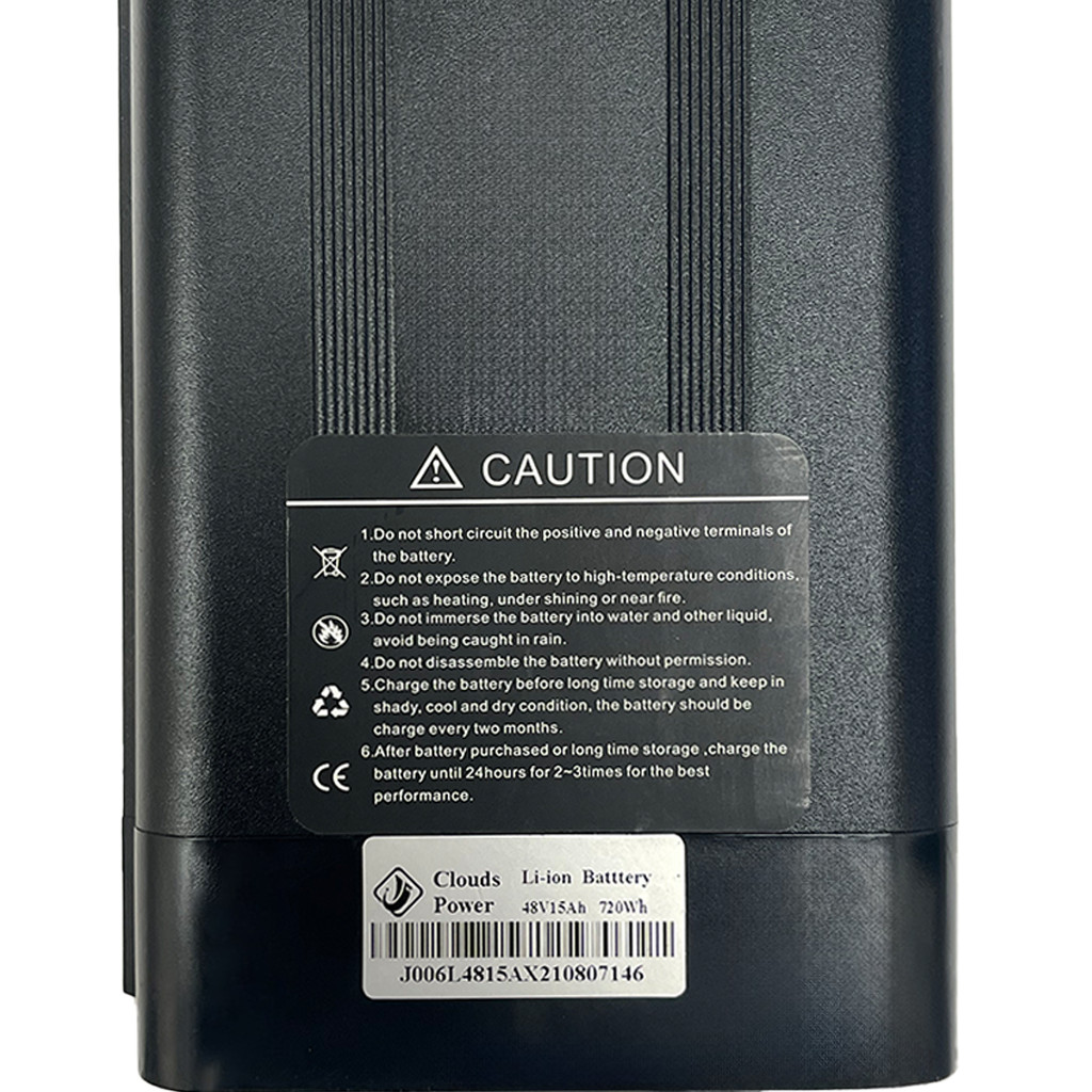 48V 15AH eBike Battery – Silver Fish/Seat Tube Style Battery – 3 Pin XLR for Coa