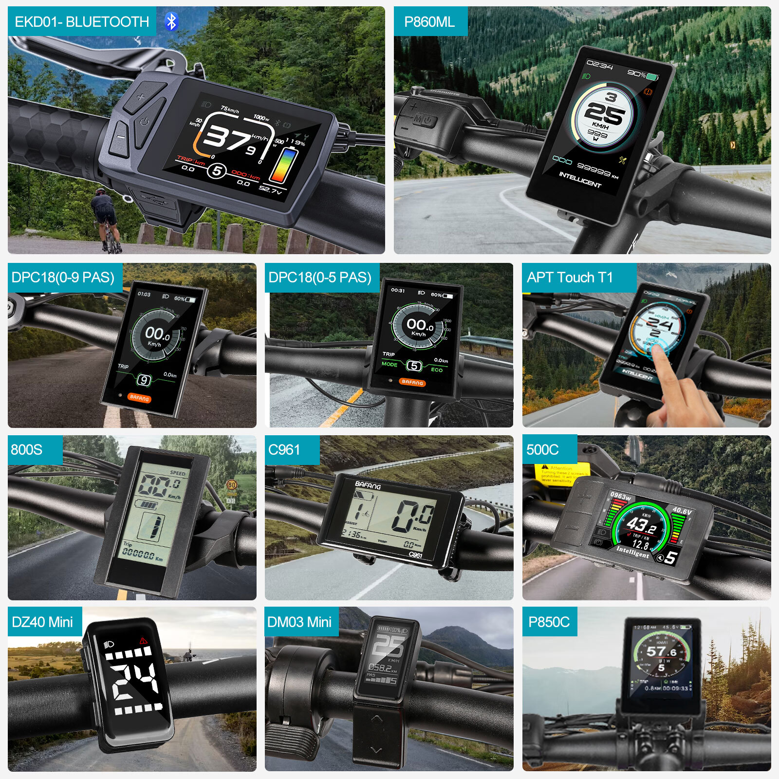 Display UART Protocol For Bafang Mid Motor BBS01 BBS02 BBSHD Speedometer 5 Pins