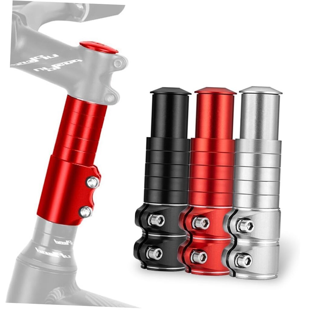 Bike Stem Riser – 3 Pack – Adjustable Height Bike Fork Stem Mulitple Standard
