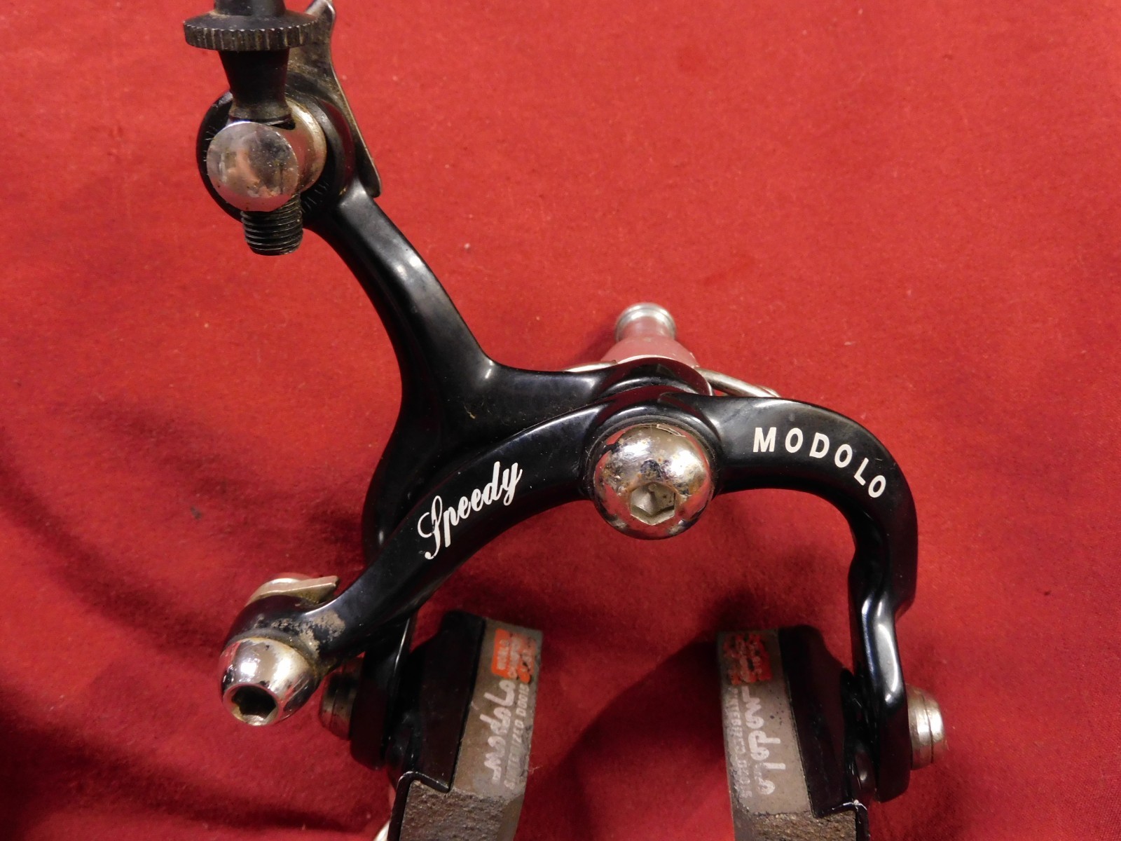 1980’s Vintage Modolo Speedy Black Alloy Calipers 47 mm Reach w/ Allen Bolts