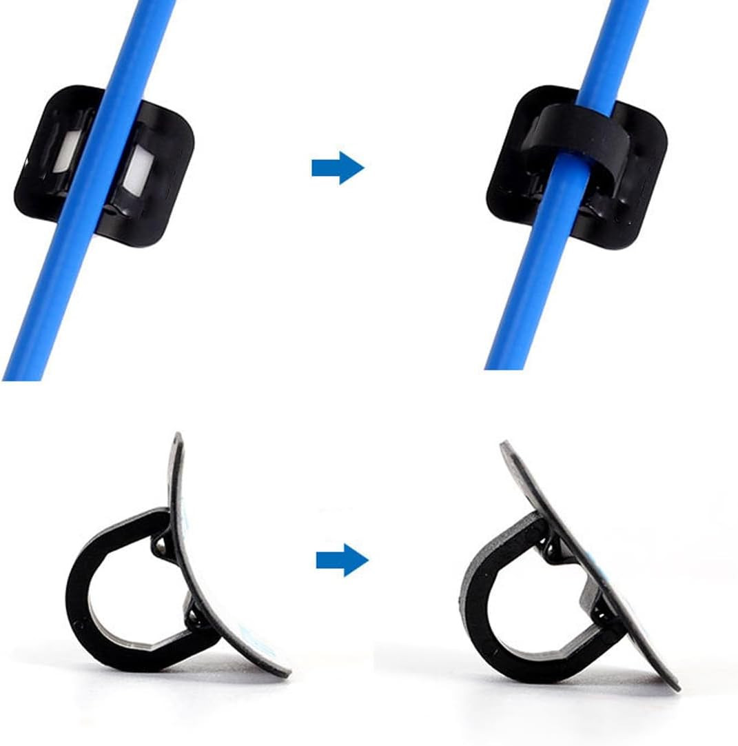 10 Pieces C-Clip Cable Guide, Aluminum C Buckle Bicycle Frame C Buckle