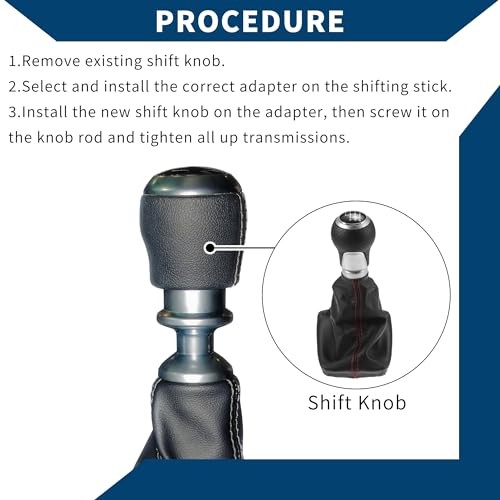 6 Speed Manual Gear Shift Knob with Dust Cover for Audi A4 S4 2007-2015 /