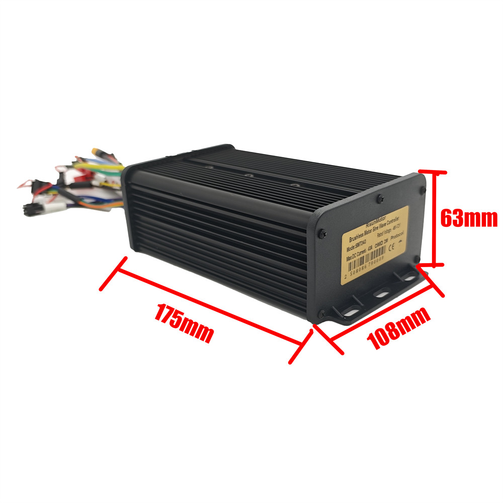 Ebike Controller 40A 48V 60V 72V 1500W-2000W 3-Mode Sine Wave With Display