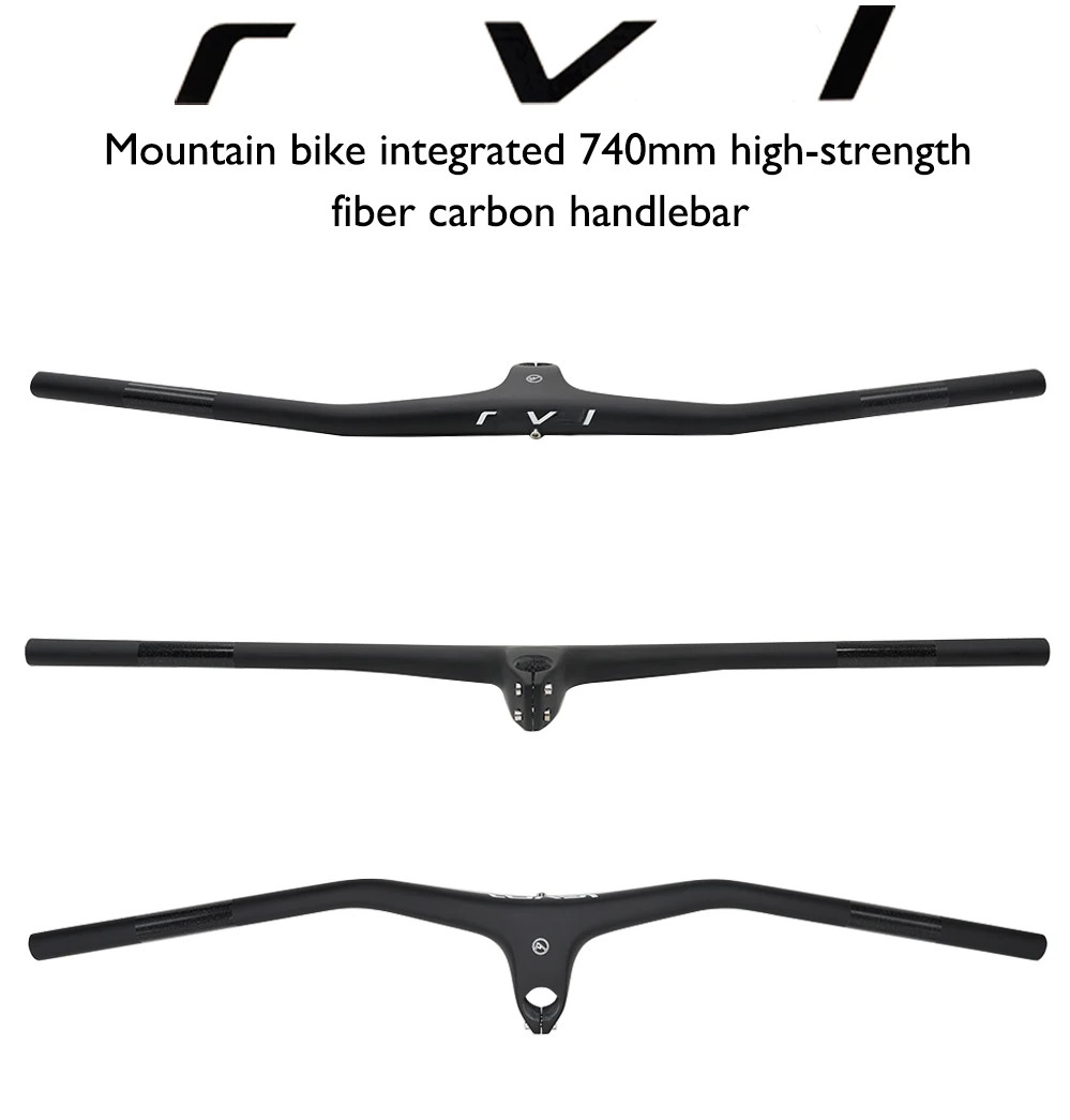 Light Weight Carbon Fiber Integrated MTB Bicycle Handlebar 28.6mm 740mm