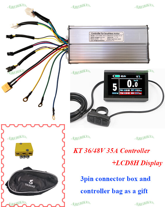 36V/48V 35A KT Brushless DC Motor Controller Ebike+KT-LCD8H/KT-LCD3 Display