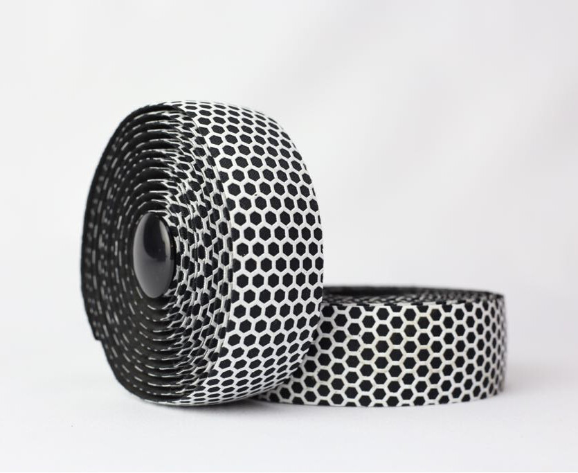 NEW! Silicone Wrap-Hexon Road Touring Bicycle Bike Handlebar Tape White/Black