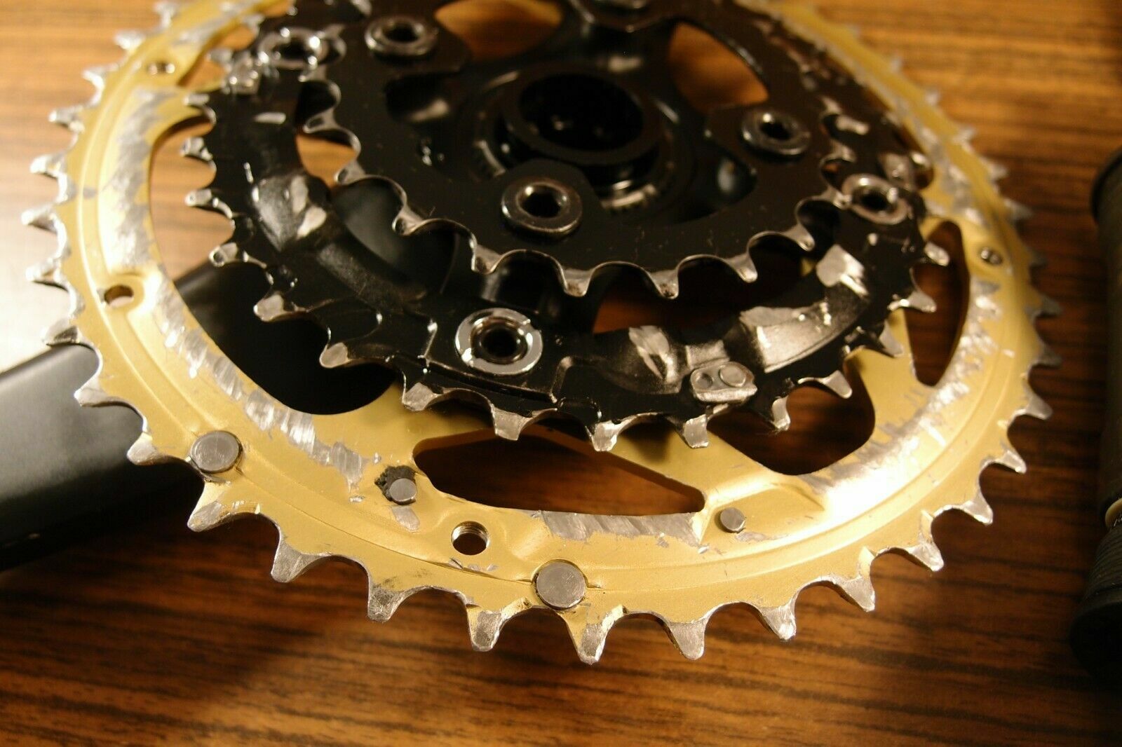 crankset Shimano Deore LX Mega Drive Train Gold Edition FC-M570 + bottom bracket