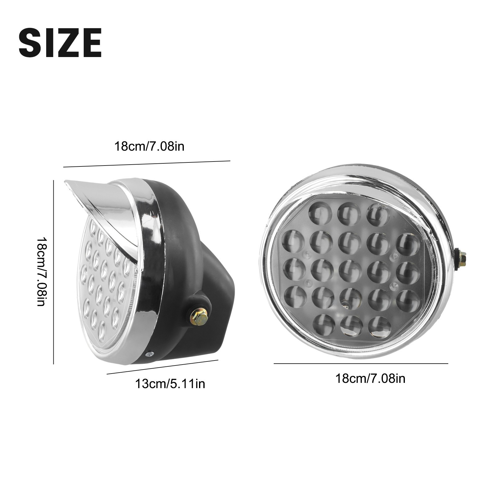 Modern and Sleek Design 12v80V 81216 Beads Tricycle Motorcycle LED Headlight