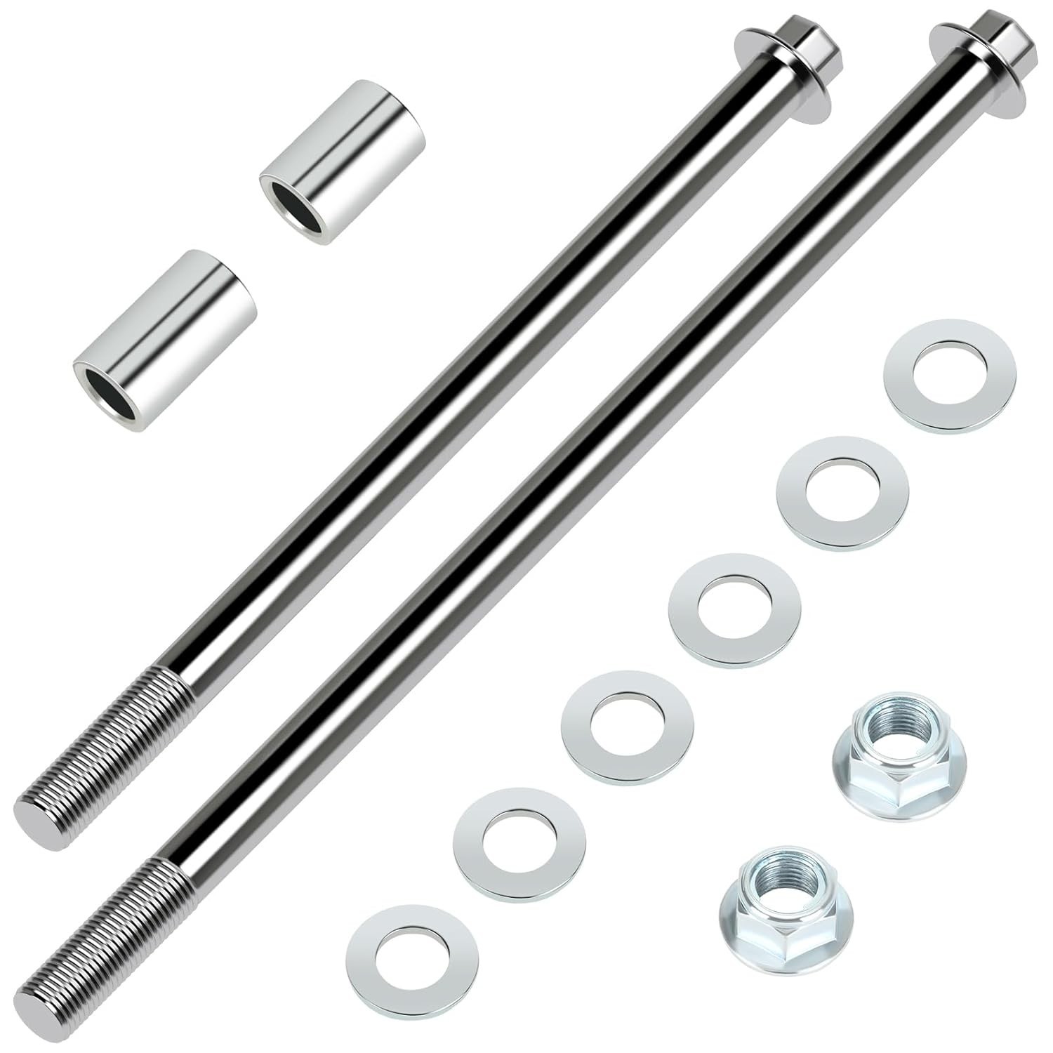 12Mm 270Mm Mini Bike Rear Axle + 225Mm Front Wheel Axle Nut Bolt Replacement for