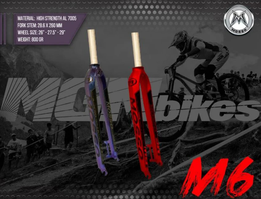 29er MTB Bicycle Front Fork 26 27.5 29 Bicycle Fork Straight Matte To M6