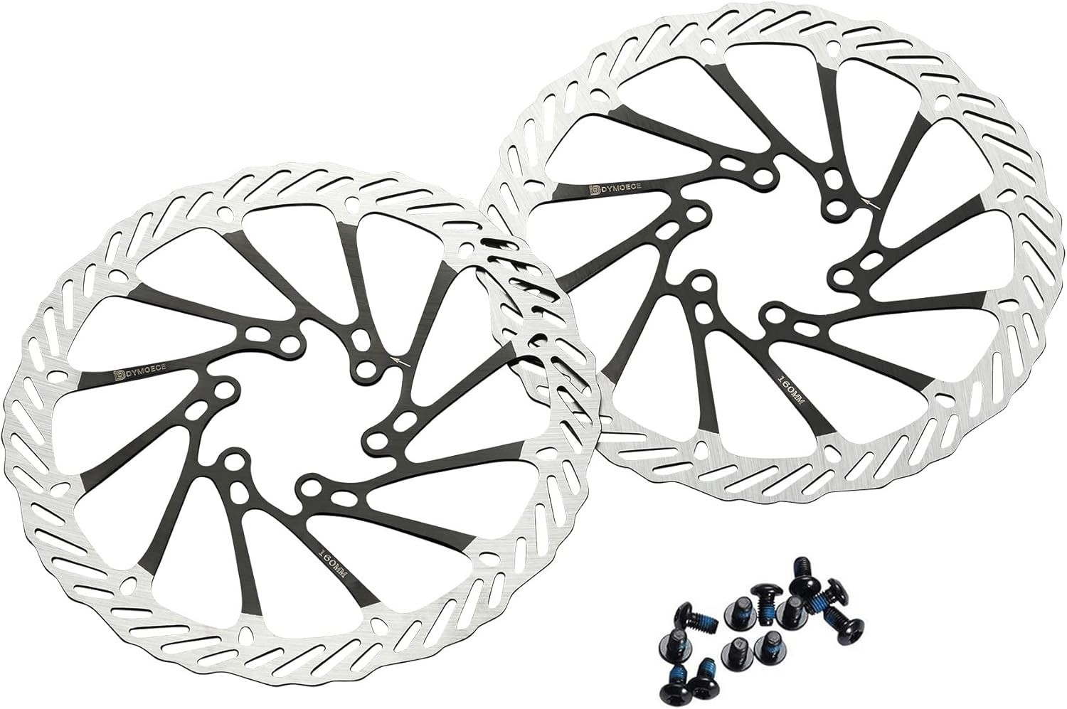2 Pcs Bike Disc Brake Rotors 160mm Alloy Steel 12 Bolts