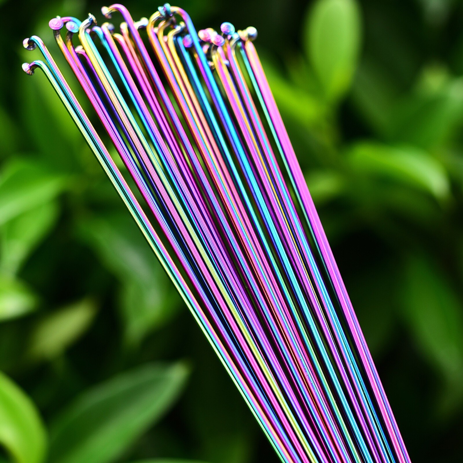 Ultralight J-Bend Colorful Stainless Bicycle Bike Spokes with Brass nipples NeFq
