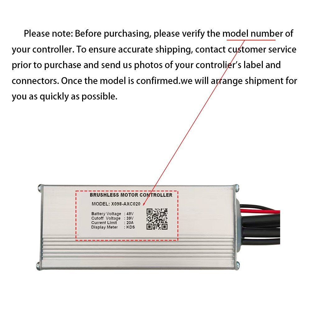 Brushless Motor Controller X098-AXC020 48V 20A Electric Bike Conversion Kit KDS