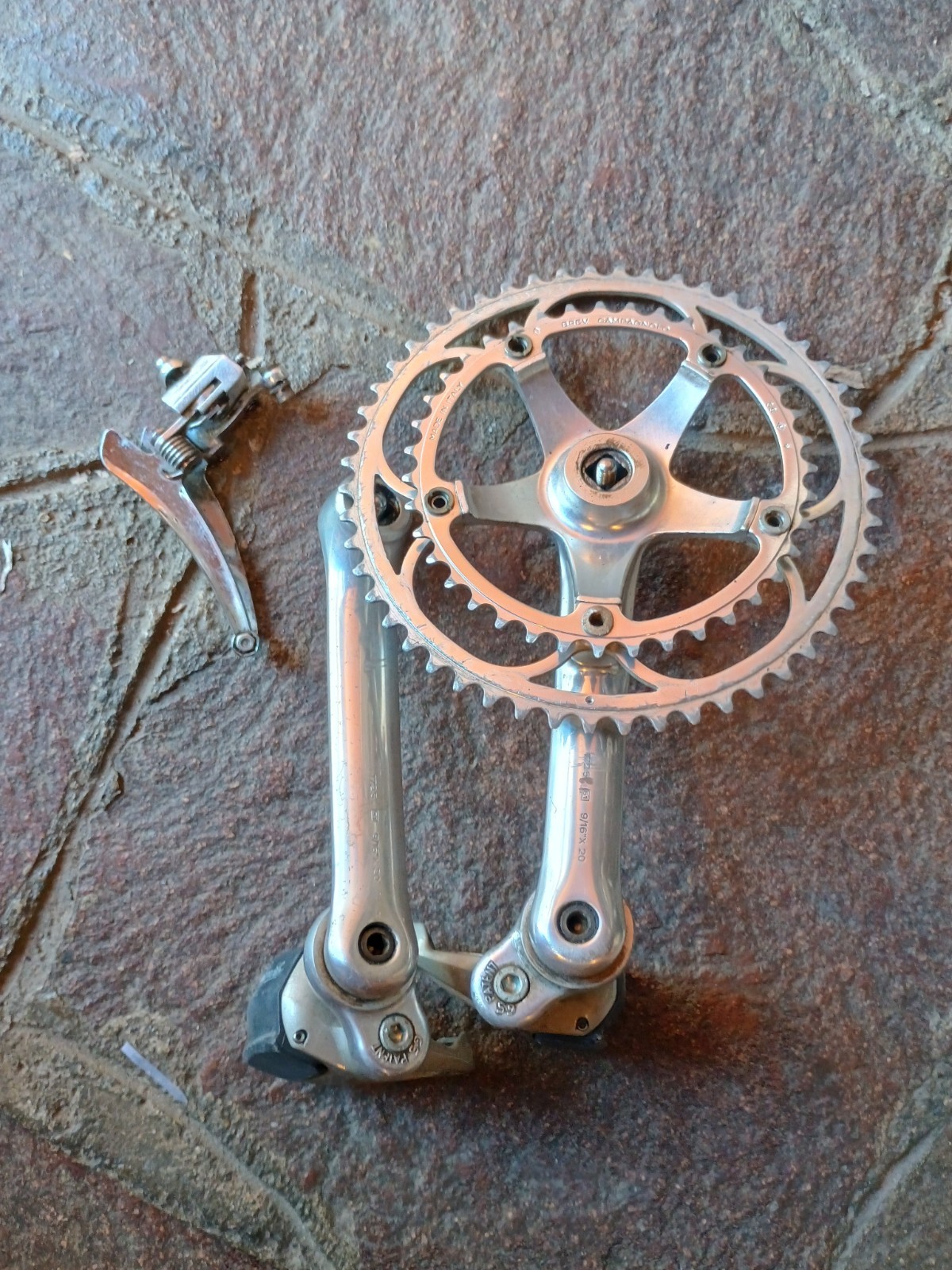No Reserve Vintage Crankset Campagnolo C Record Crankset 172.5mm 52/39+ FD Etc