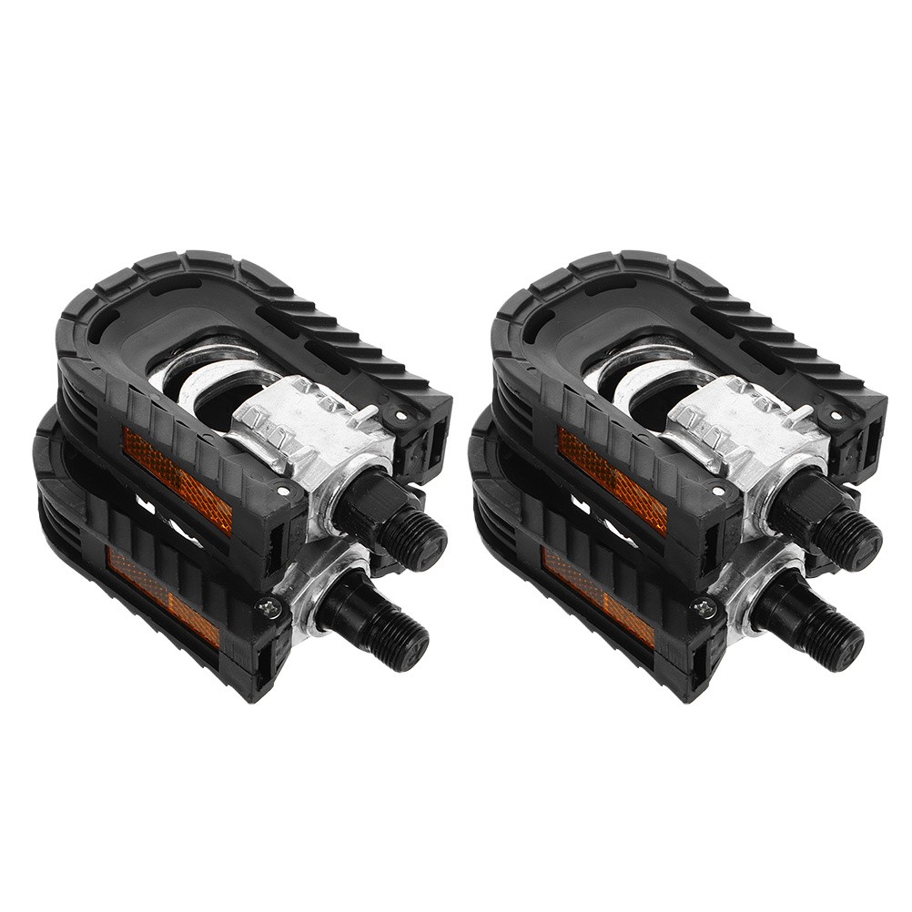 2 Pairs Folding Mountain Bike Pedals Aluminum Alloy Platform Bicycle Flat