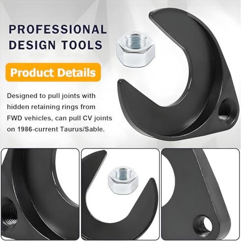 Car 63mm Inner CV Axle Puller Removal Tool with Nut, Vehicle Front Wheel 63MM