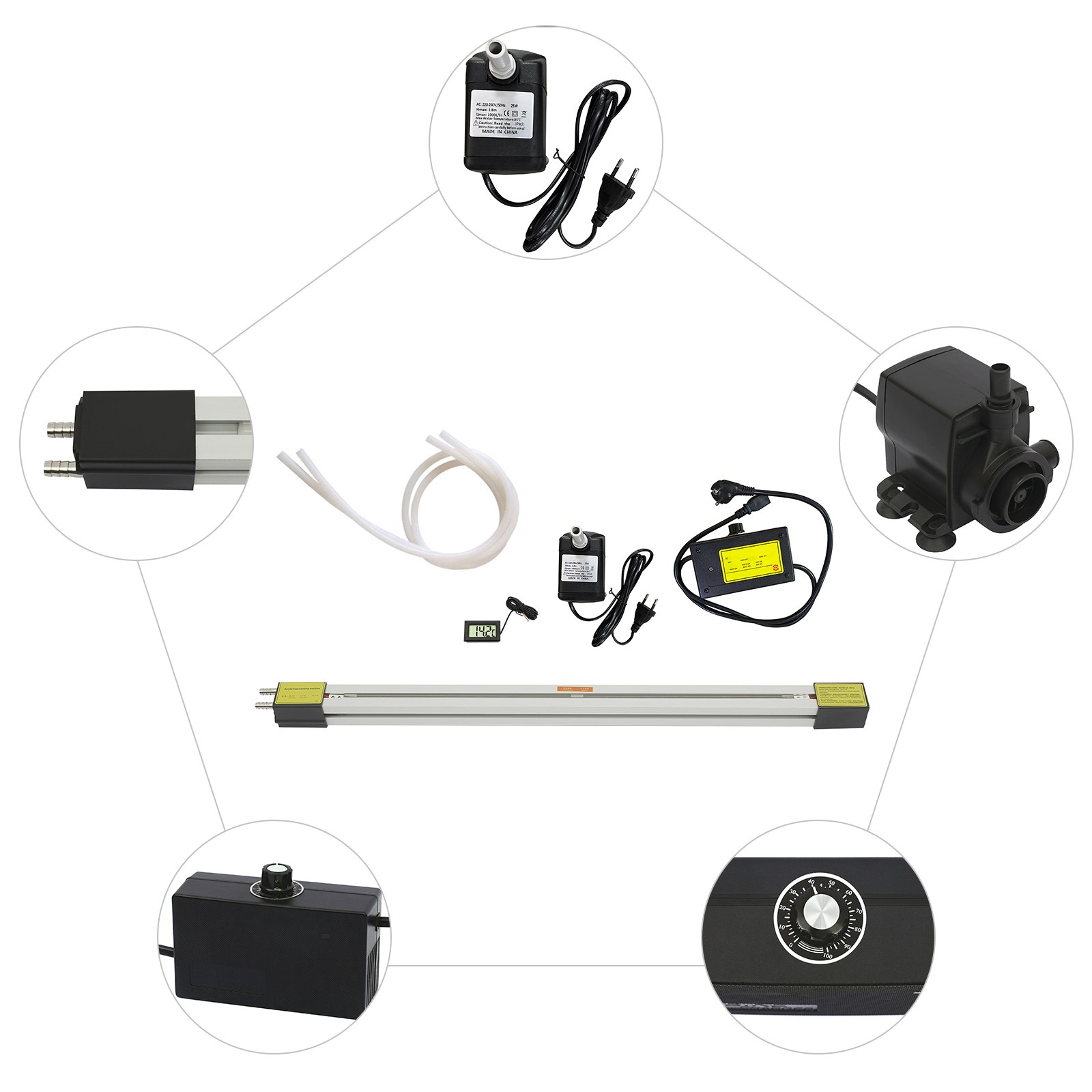 110V Bending Machine, Plastic Bending Tool 1mm-6mm Thickness for Sign Making
