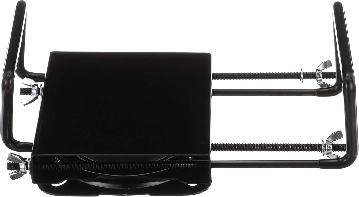 Clamp-On Adjustable Marine Seat Mount – Swivel, Powder-Coated Aluminum, Black