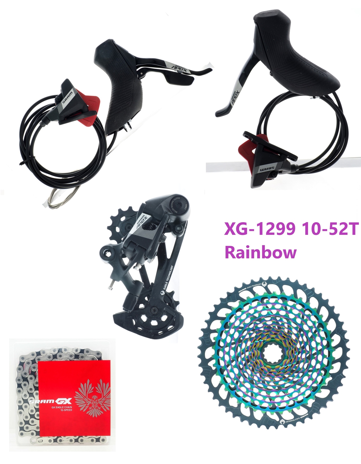 SRAM APEX 1×12 Eagle Mechanical Shifter/Rear Derailleur/CN/CS Groupset READ