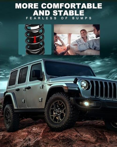 Rear Pair Complete Struts Coil Spring Assembly Shock Absorber Compatible with