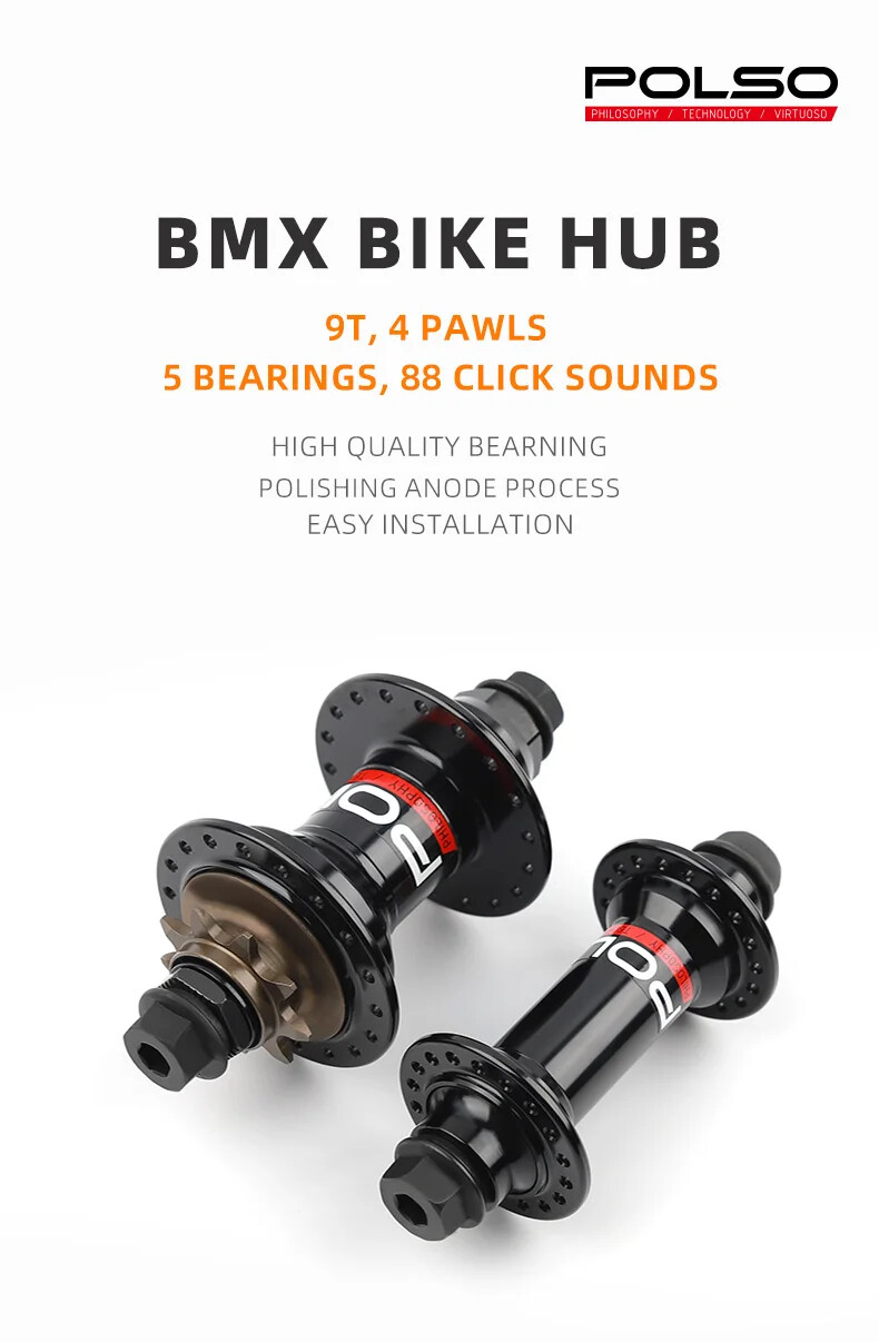BMX Bike Hub 9T 36H Front and Rear BMX Hubs Sealed Bearings Bicycle Parts