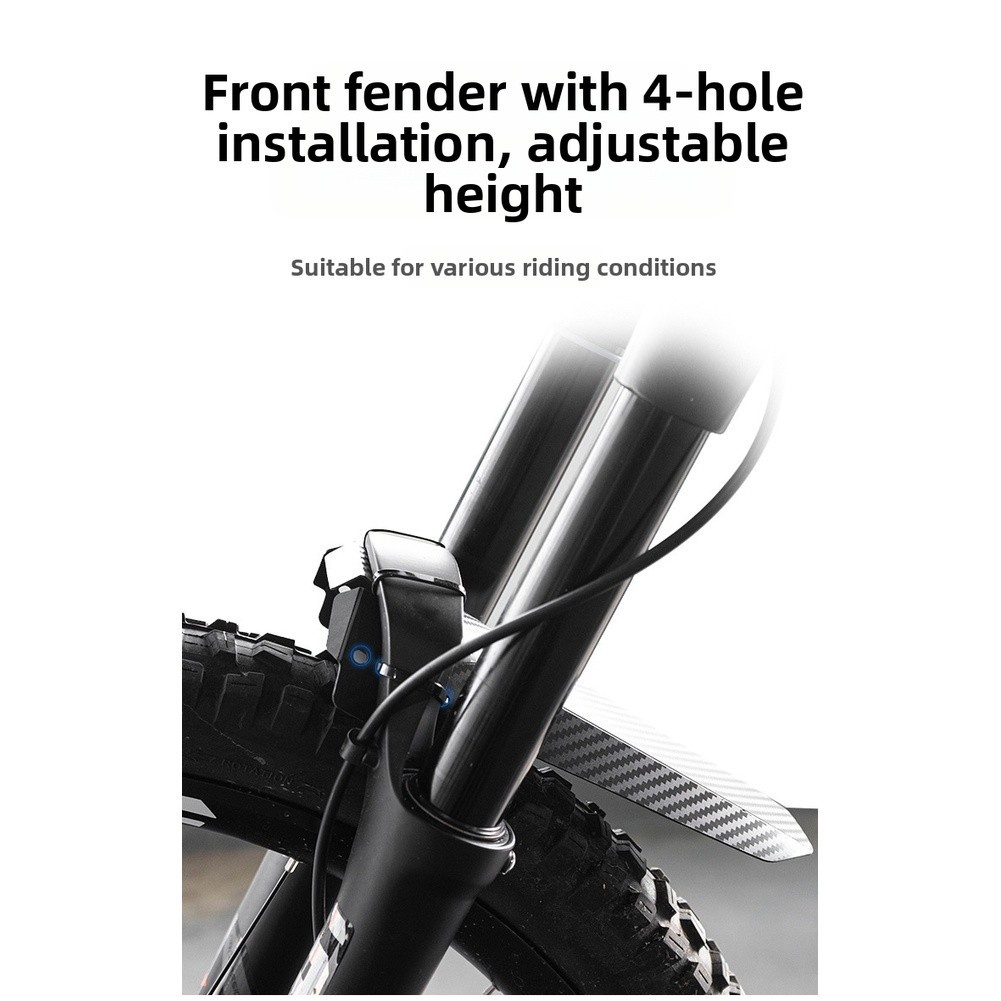 Foldable Mudguard for Mountain Bike Front and Rear with Secure Strap Attachment