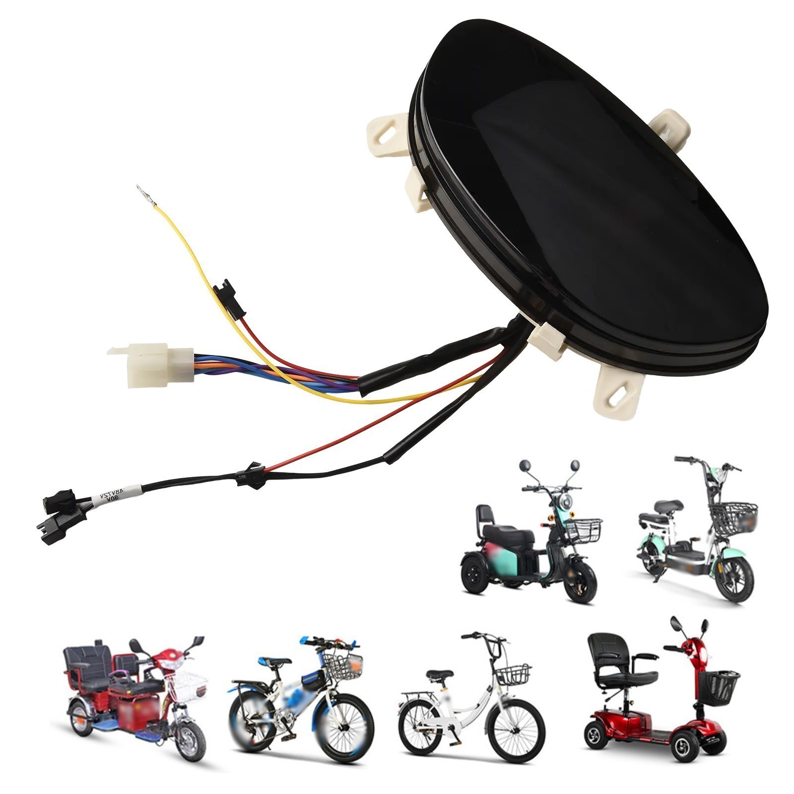 Electric Bike Scooter LCD Display Motor Speedometer Easy to Use (69 characters)
