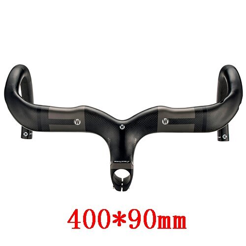 400/420/440mm Carbon Road Bike Bent Bar Internal Routing Bicycle Handlebar