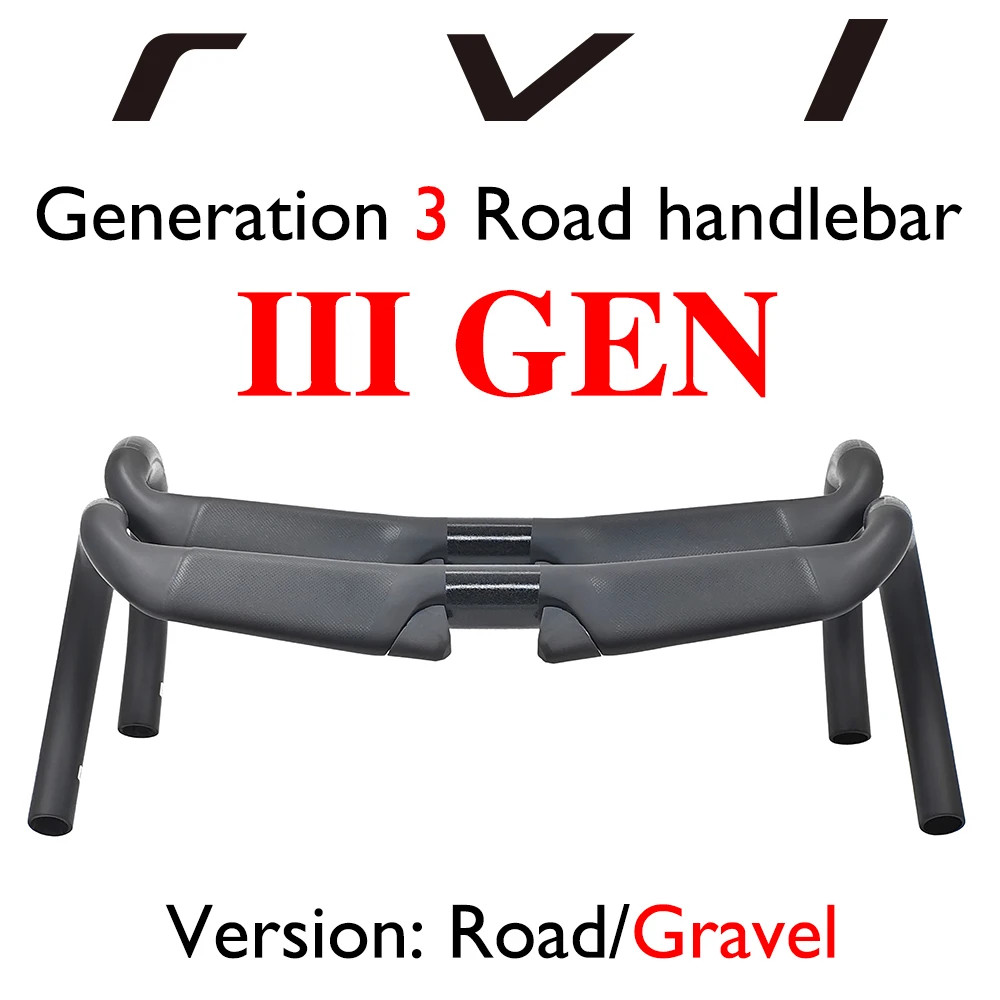 Carbon Fiber Road Gravel Cycling Handlebar Matte Black Diameter 31.8mm 380-440mm