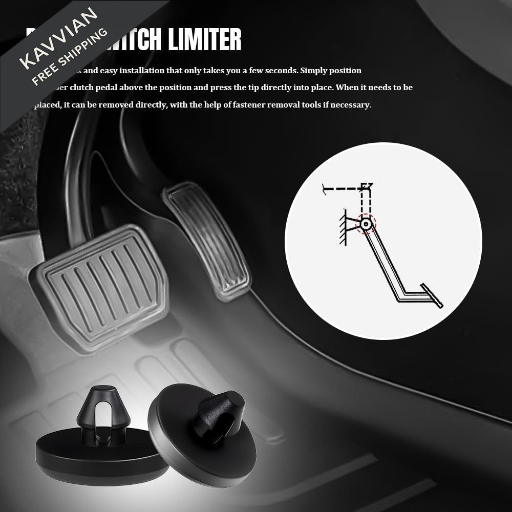 HQRNYP 4PCS Brake Switch Stopper, Pedal Pads, 0.67*0.44 inches,