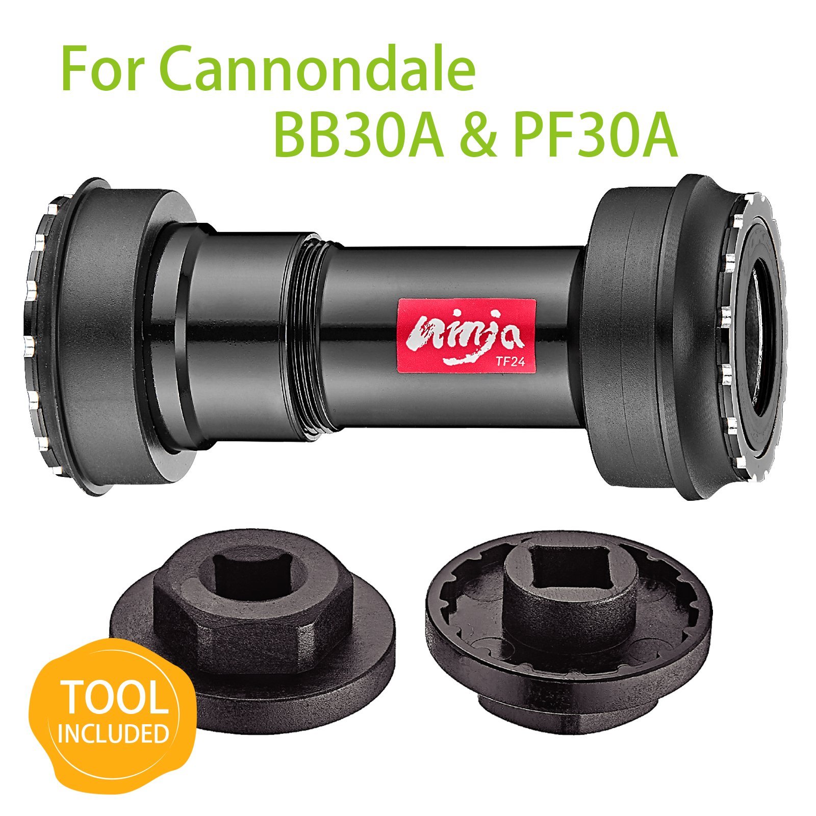 TOKEN Thread-Press Fit Bottom Bracket, BB30A & PF30A to Shimano 24mm