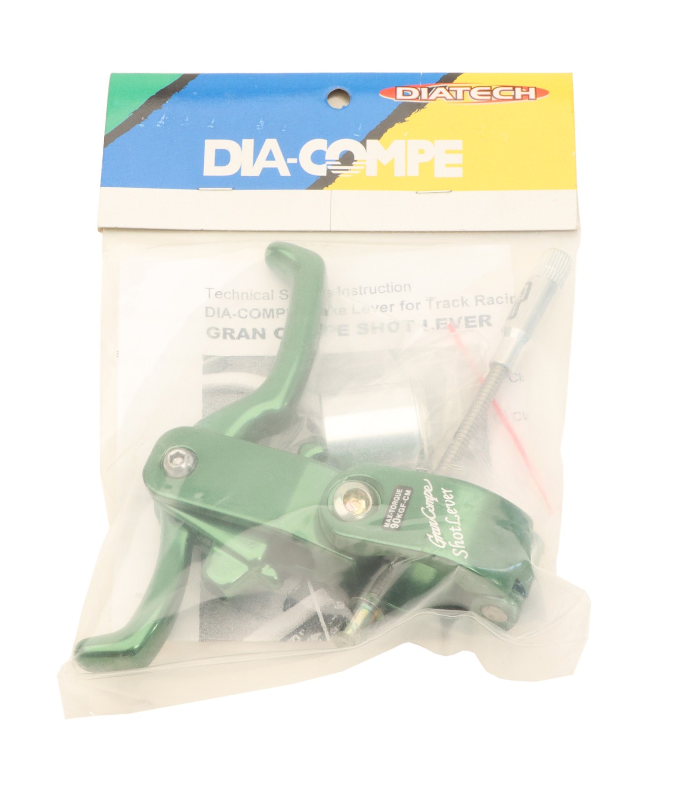 Dia-Compe Gran Compe Shot Lever 25.4mm & 22.2mm Clamp Green Dual Pull NEW NOS
