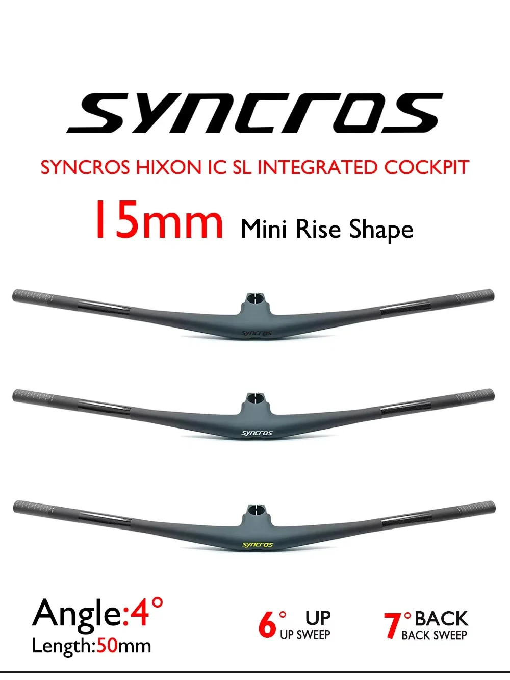 Full Carbon Fiber Bicycle Riser Flats Handlebar Integrated Cockpit MTB Handlebar