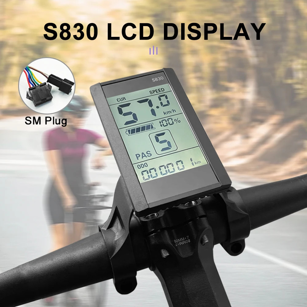 E-bike Display S866 S900 UKC1 LCD Display 24V-48V SM/Waterproof Connection Plug