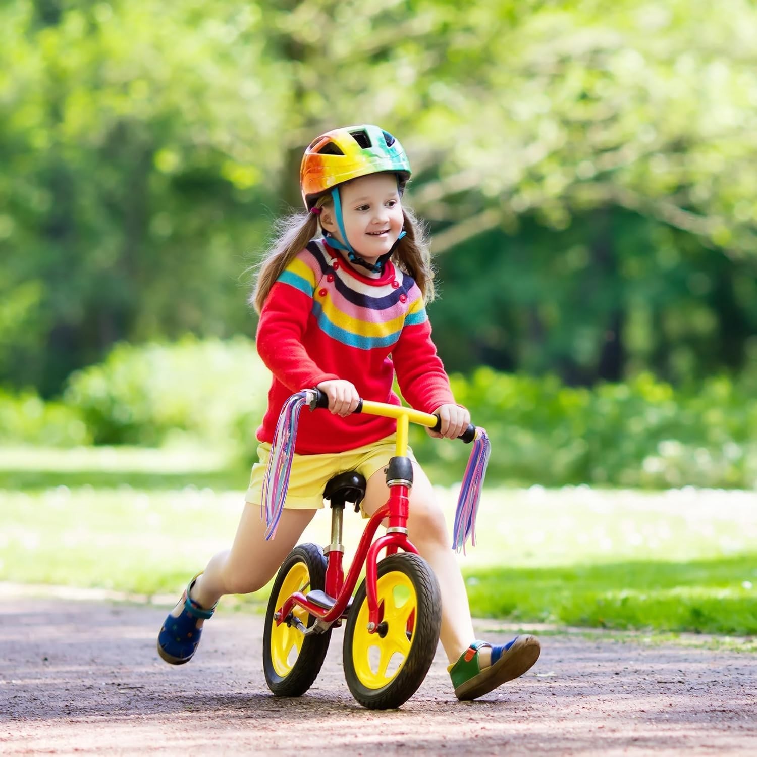 1 Pair Bike Streamers, Kid’s Bike Tassels, Bicycle Handlebar Streamers Colorf…