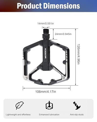 High-Performance Bicycle Pedals – CNC Aluminum Alloy Dual DU Bushings Black