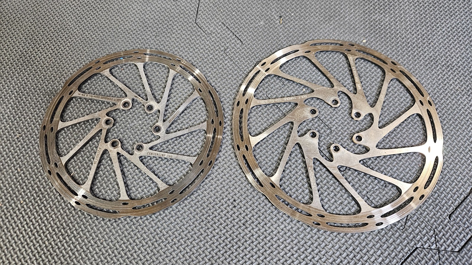 SRAM Centerline Disc Brake Rotor Pair 180mm/160mm 6-Bolt