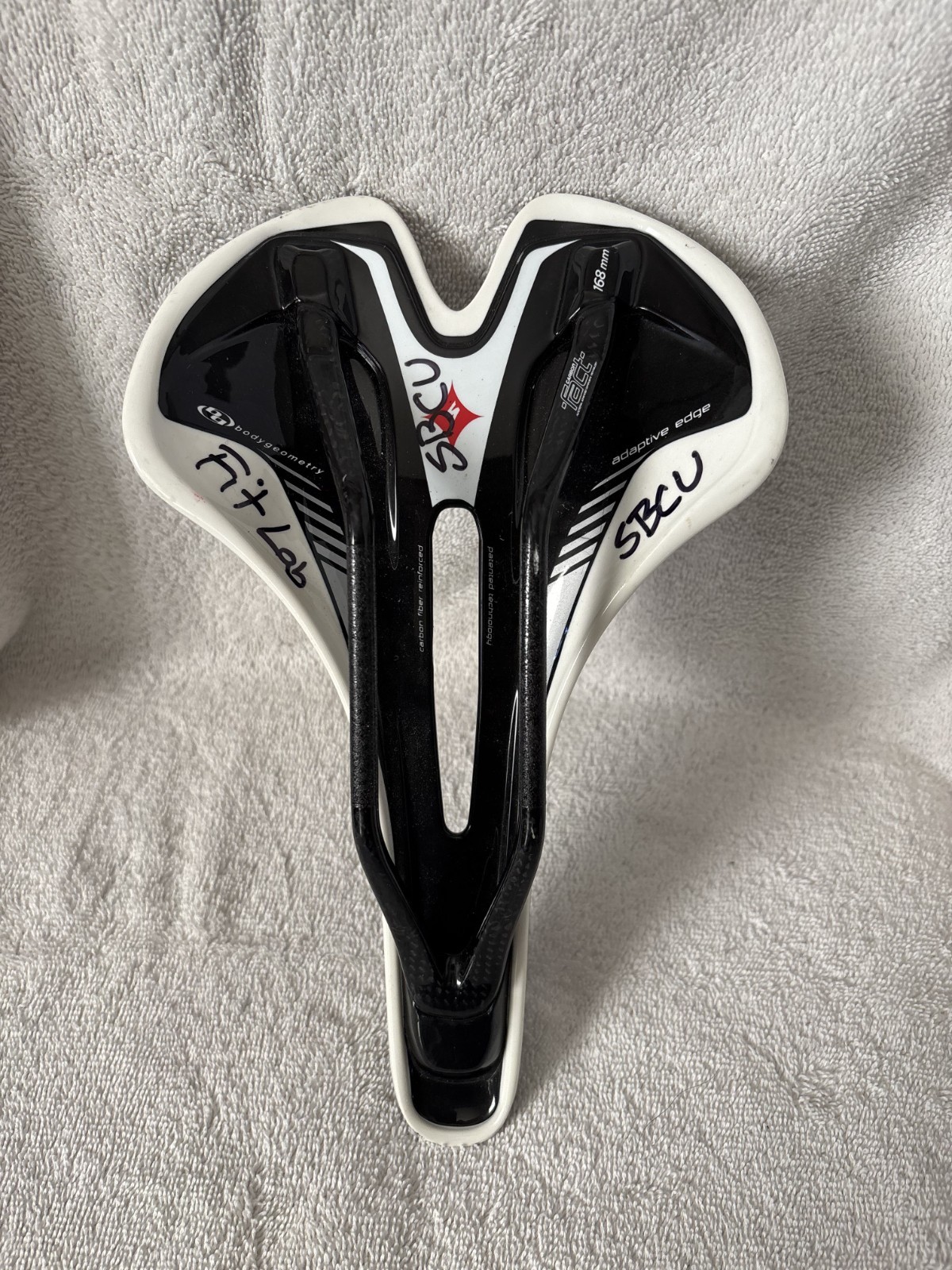 Specialized Ruby Pro Saddle 168 FACT Carbon Rails Body Geometry BG Black – NEW