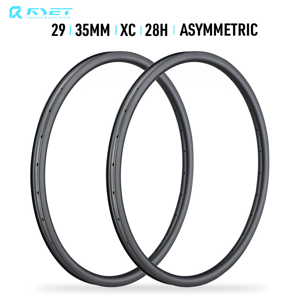 29 in Carbon MTB Rims 25mm Height 28H Clincher Tubeless Mountain Bike Wheel Rims