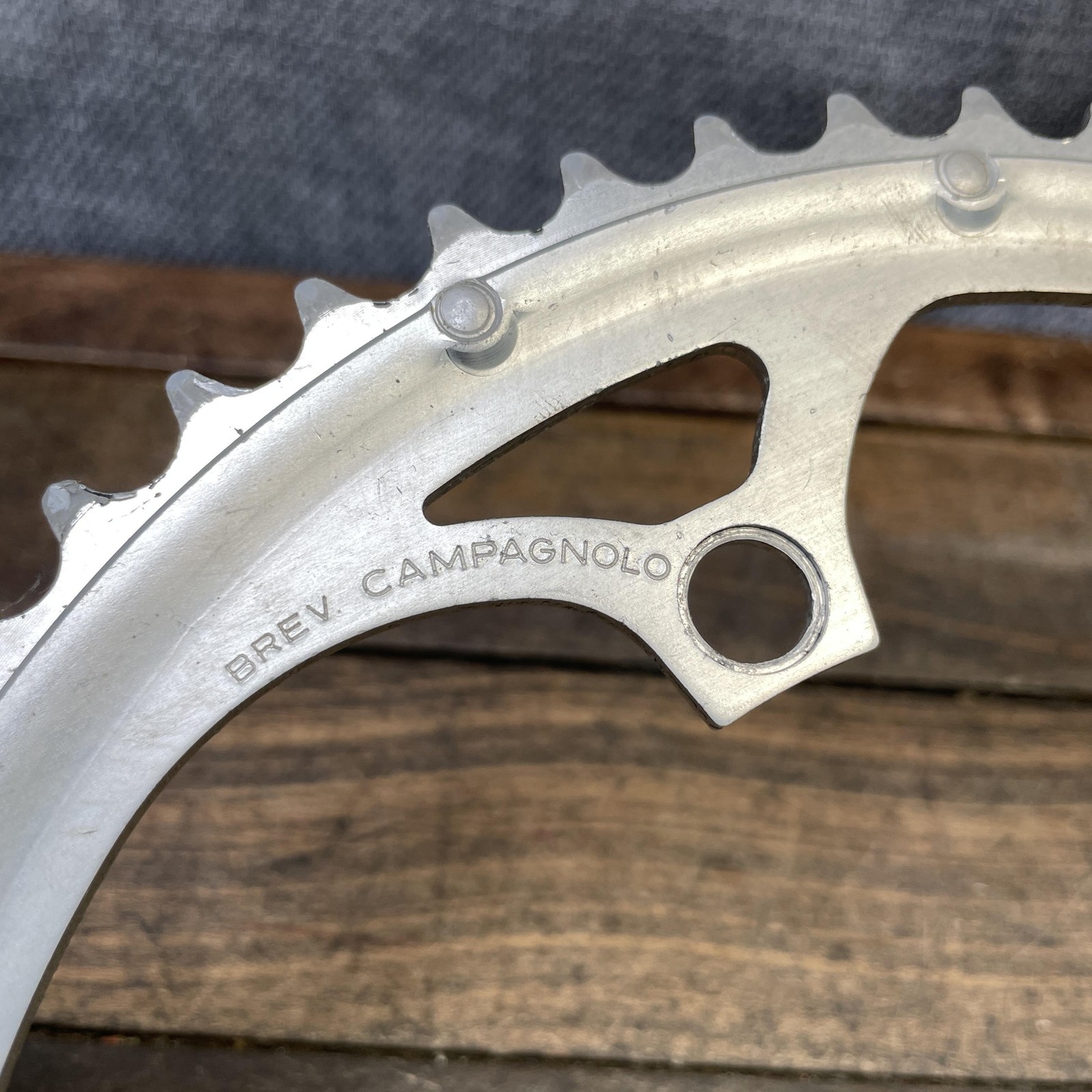 Vintage Campagnolo 53T 135 BCD 5-Bolt Silver Road Bike Chainring Italy